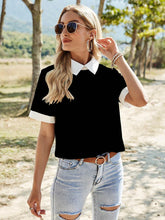 Blusa com gola Lapela