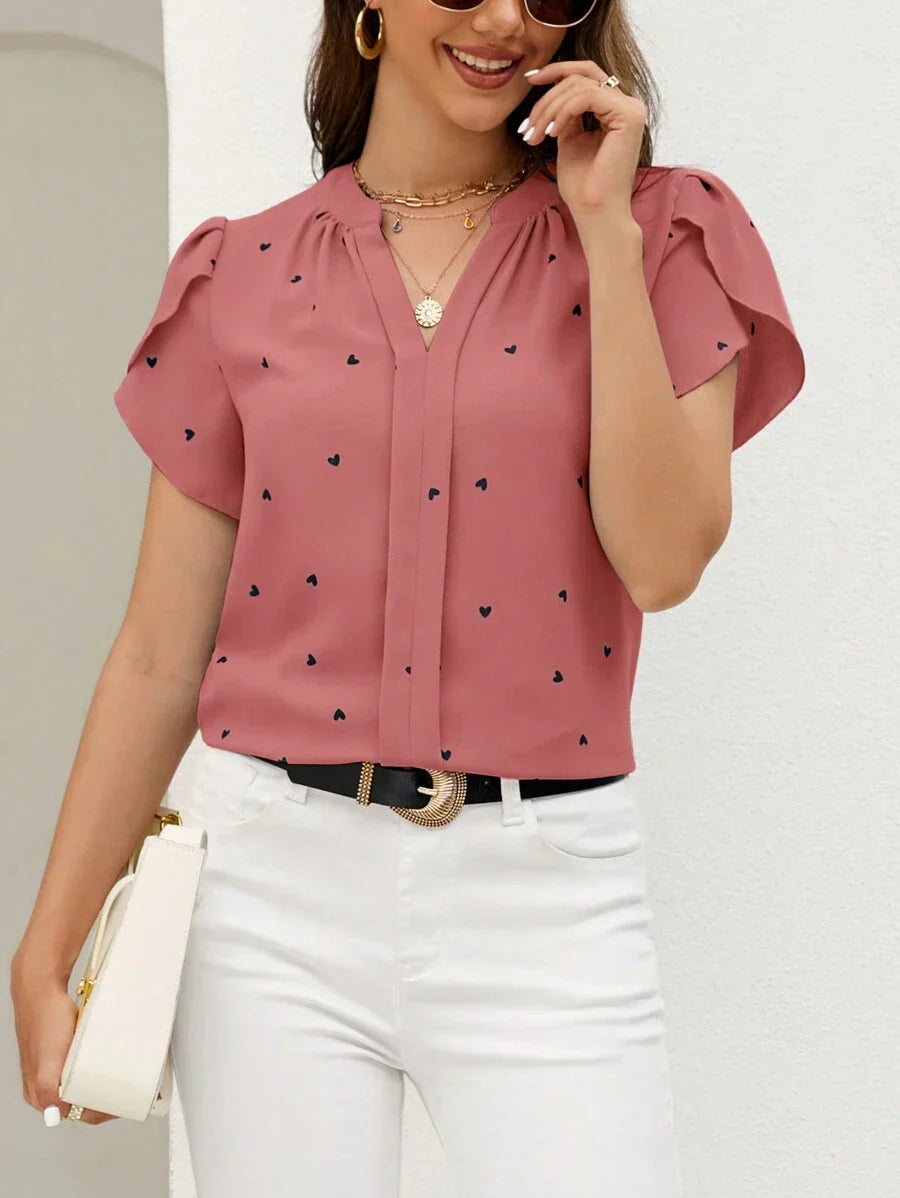 Blusa Petálas de Corações