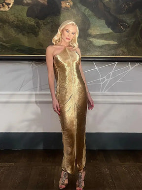 Vestido Lanzini Dourado