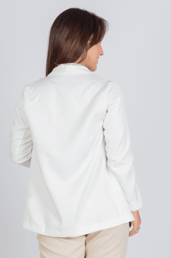 Blazer Liso Detalhe Manga Larissa Branco